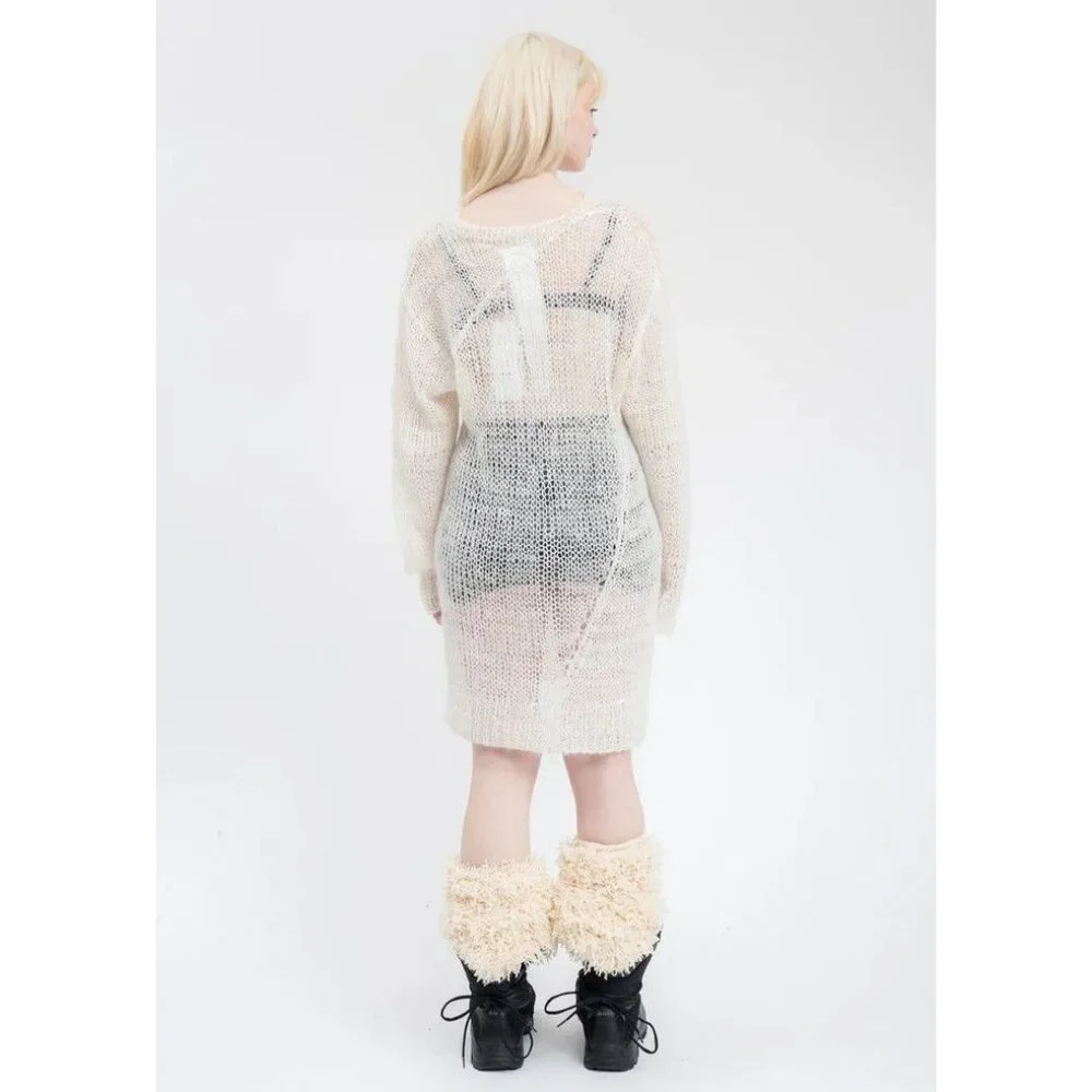 Doublet Upcycle Winder Yarn Pullover Limited 12/14 One Size White Sweater $790 - Picture 16 of 16